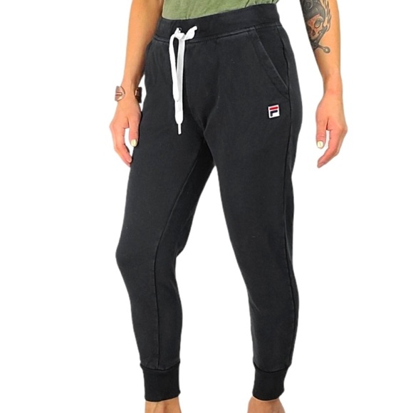 Fila Pants - Fila Black Jogger Sweat Pants Size Small